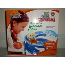 Хом'ячок 88637-1 (24шт) горка для хомяка, гараж, хомячок, на бат-ке, в кор-ке, 25-22,5-10см