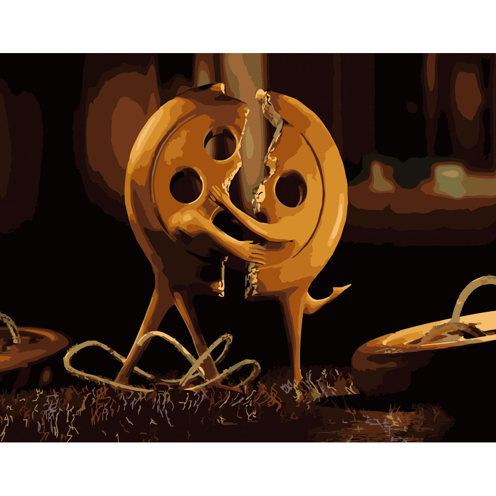 Фото, Відеоогляди картина за номерами strateg преміум гудзики-половинки розміром 40х50 см (dy137)