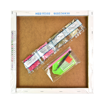 Фото, Відеоогляди алмазна мозаїка strateg преміум квіткова галявина розміром 30х30 см (hee16331)