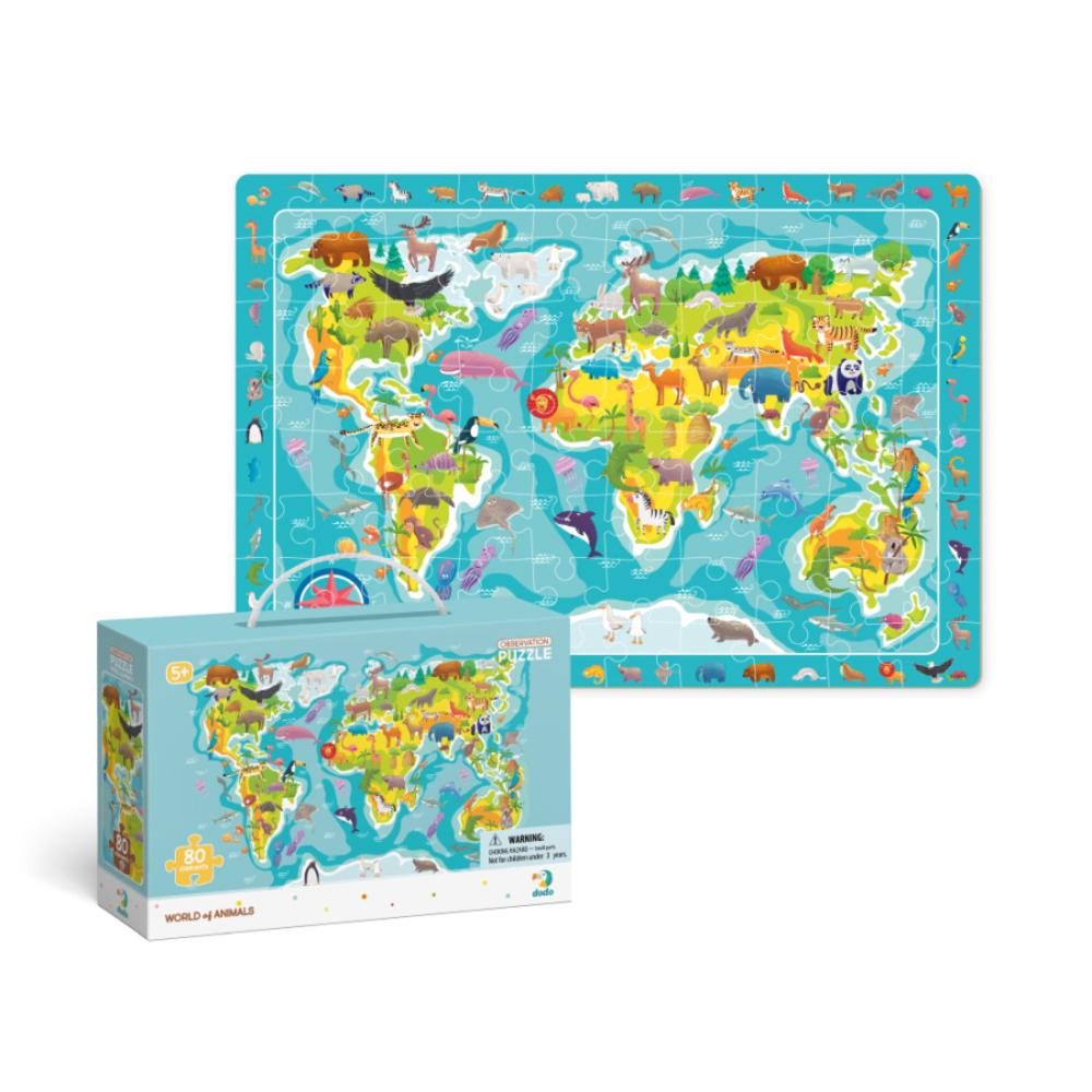 Фото, Відеоогляди пазл обсерваційний dodo мапа світу тваринки