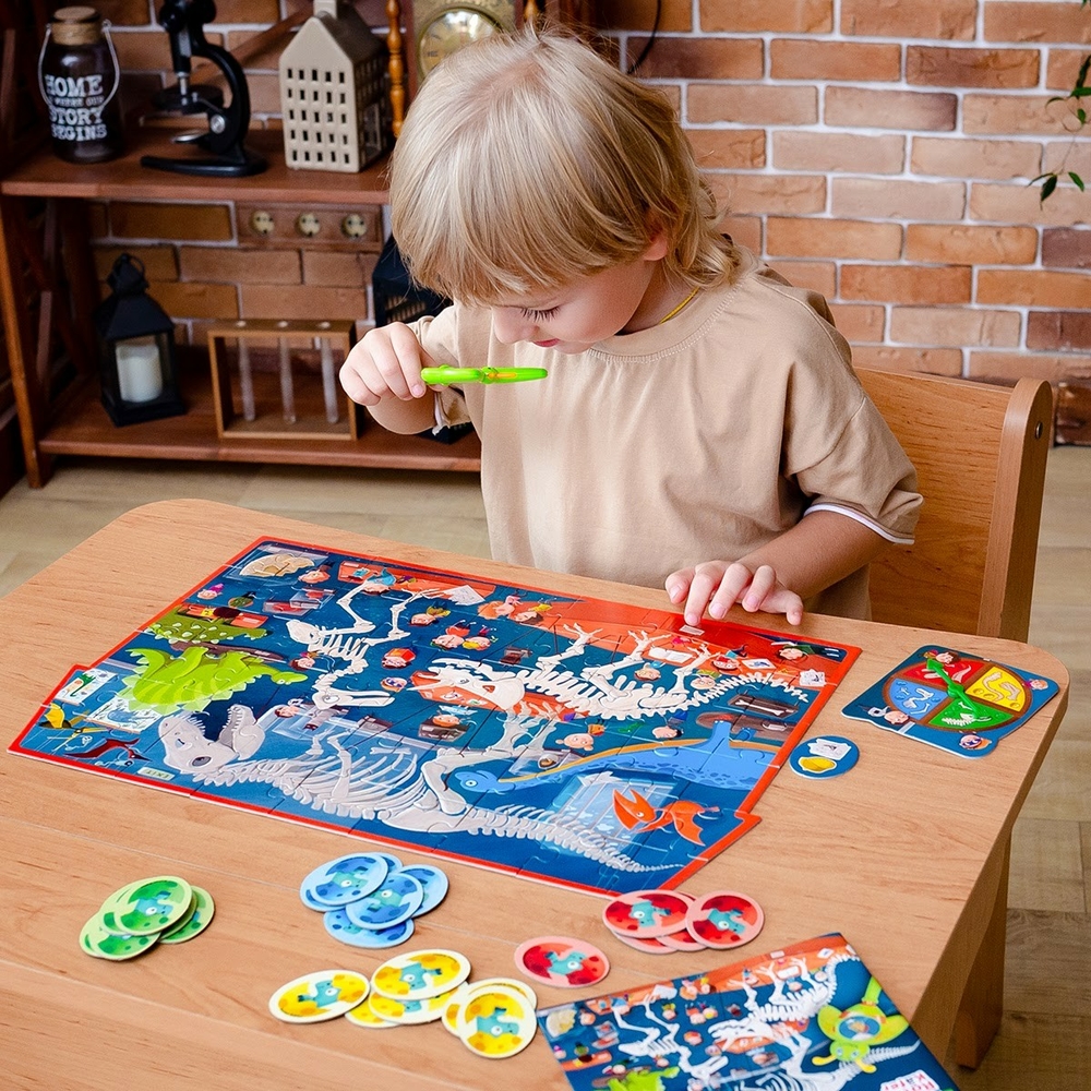 Фото, Видеообзоры гра віммельбух «пазл-детектив. музей діно» roter kafer rk1080-05