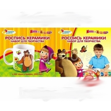 Набір для творч.кружка 1271-3 (48шт) Маша, краски,кисточка,в кор. 9*9*9см