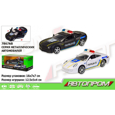 Машина 7867АВCD (96шт) АВТОПРОМ батар світ звук в короб 16*7*7см
