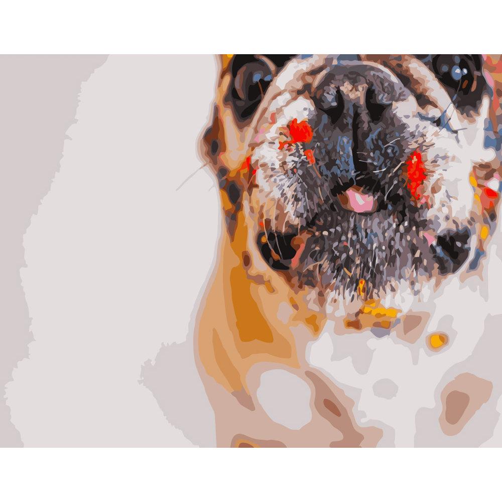 Фото, Відеоогляди картина за номерами strateg преміум мокрий носик розміром 40х50 см (gs249)