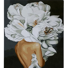 Картина за номерами Strateg ПРЕМІУМ Дівчина-піон місяця з лаком розміром 30х40 см (SS-6472) Картина за номерами Strateg ПРЕМІУМ Дівчина-піон місяця з лаком розміром 30х40 см (SS-6472)