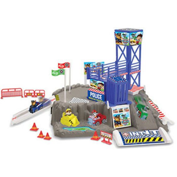 Гараж ZY-582 (18шт) ЩП, полиция, машинки 4шт, дорожные знаки, в кор-ке, 38-26,5-6,5см