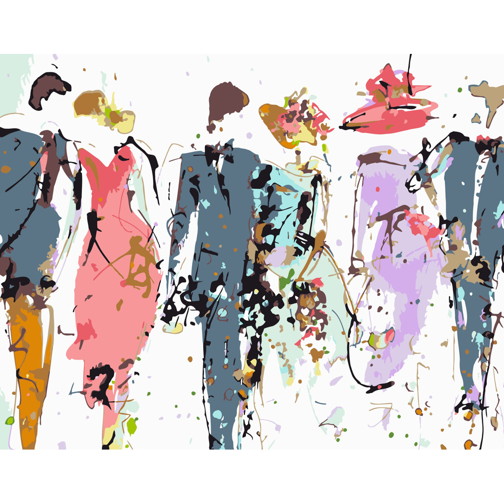 Фото, Видеообзоры картина за номерами strateg преміум акварельні постаті розміром 40х50 см (dy133)