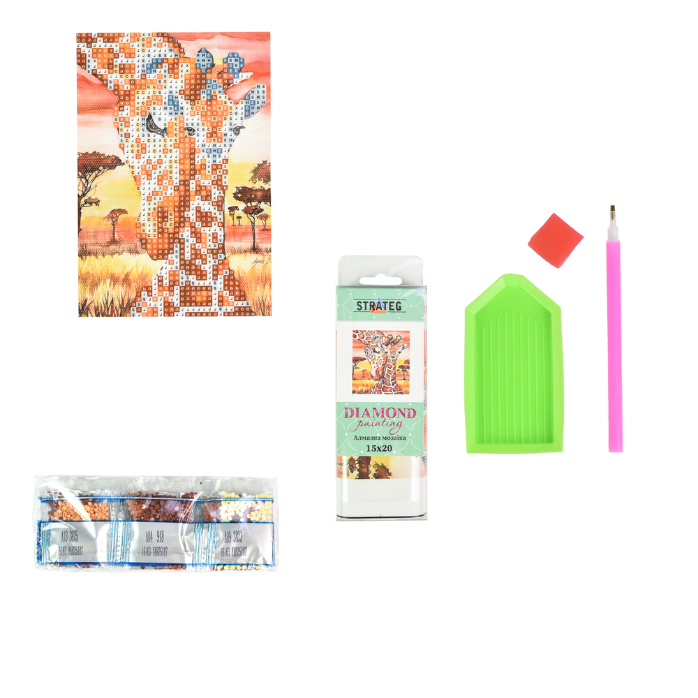 Фото, Відеоогляди алмазна мозаїка strateg преміум у теплих обіймах без підрамника розміром 10х15 см (yab25187)