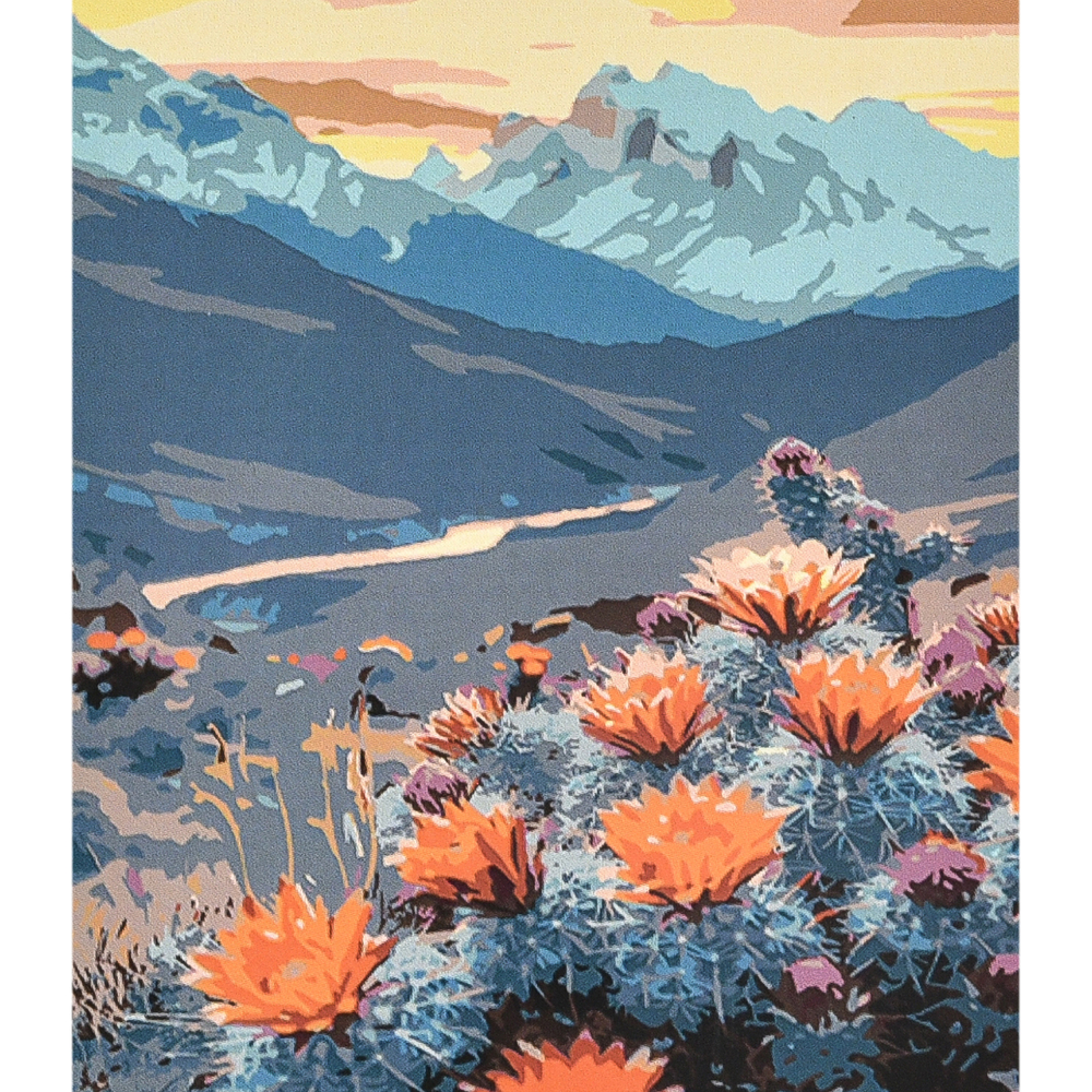 Фото, Видеообзоры картина за номерами strateg преміум цвітіння в гірській тиші з лаком та рівнем розміром 40х50 см (va-4681)