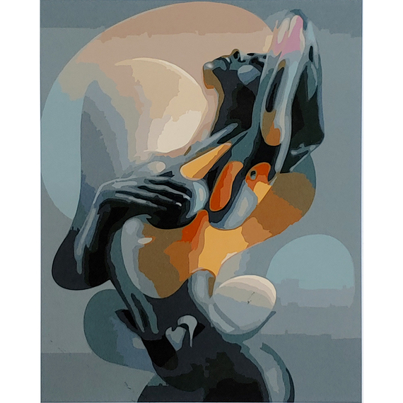 Картина за номерами Strateg ПРЕМІУМ Контури тіла з лаком розміром 40х50 см (SY6768)