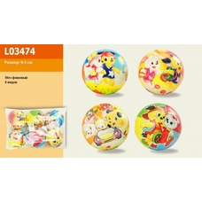 Мяч фомовий L03474 (300шт) 9,5 см, 6 видів 6 штук в пакеті
