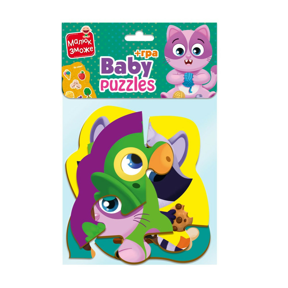 Фото, Відеоогляди пазли максі vladi toys картонні з грою малюк зможе «хатні улюбленці» vt1722-21