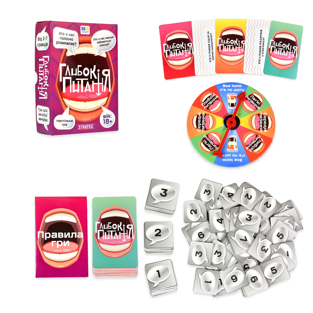 Фото, Відеоогляди настільна гра "глибокі питання" strateg (30578)