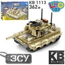 Конструктор КВ1113 (18шт) військова техніка, танк, 362дет, в кор