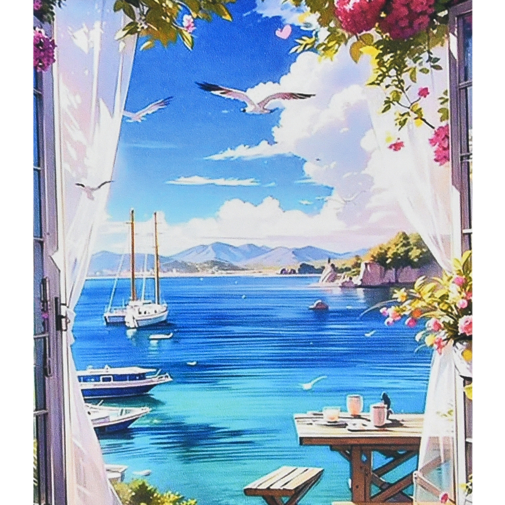 Фото, Відеоогляди алмазна мозаїка strateg преміум куточок спокою розміром 40х50 см (sk88212)