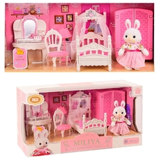 Ігровий набір 55001-2 з флоксовими тваринами (24шт) Спальня, у кор.-33,5*13,5*17,5см