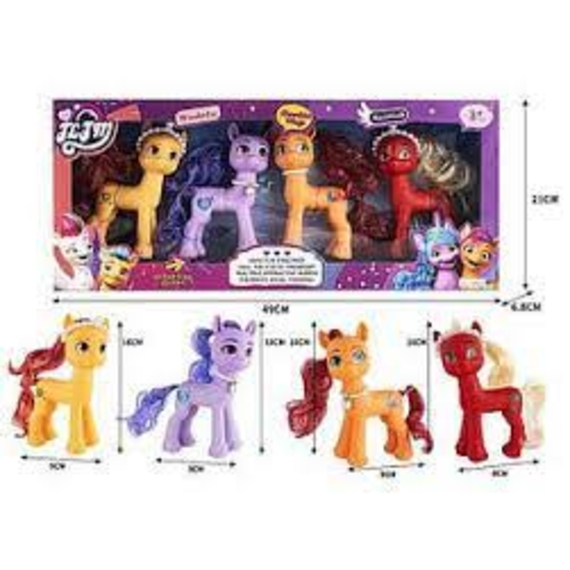 Набір поні XQ9933В (36/2) 4 фігурки, в коробці