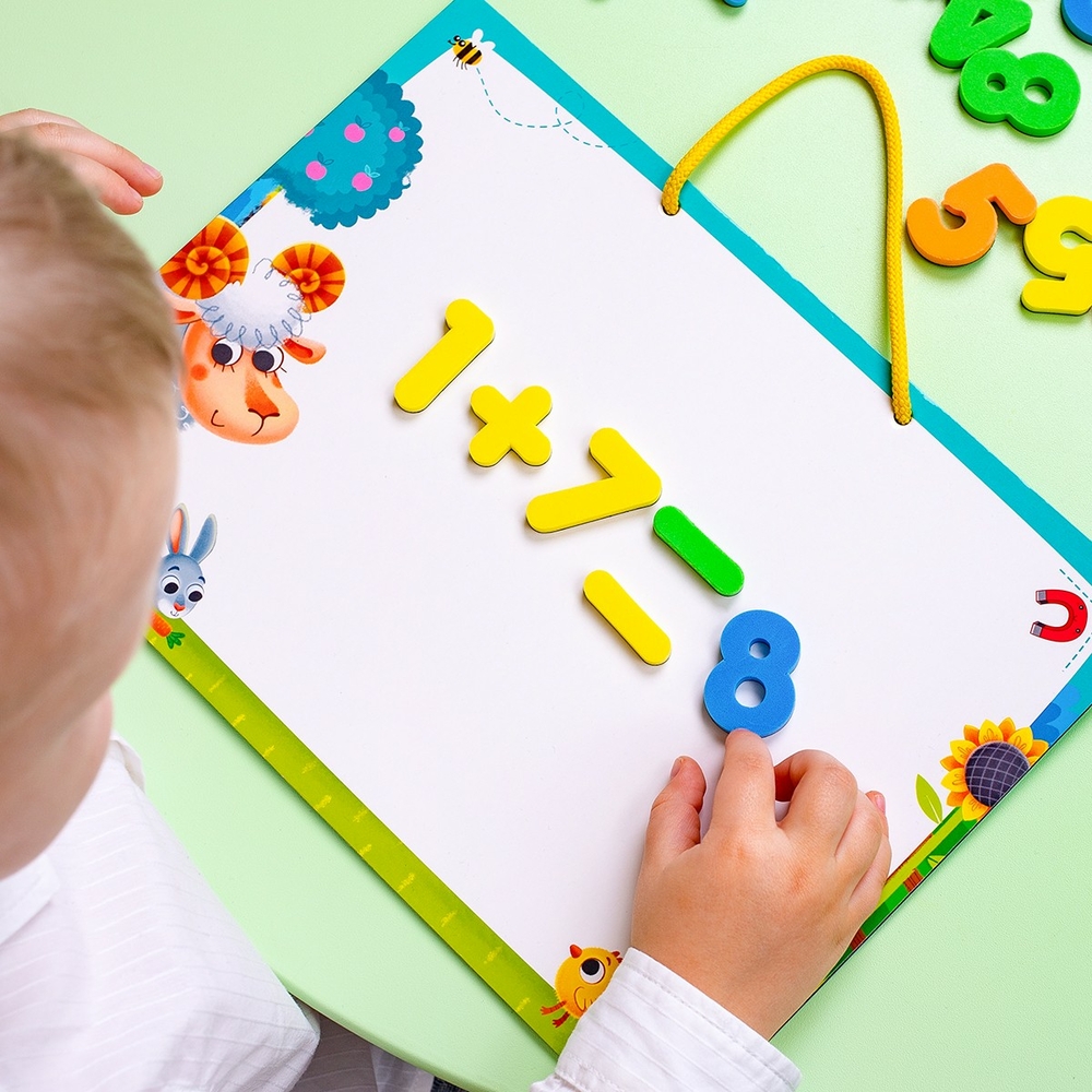 Фото, Видеообзоры магнітний набір «математика з маркером» vt5411-16