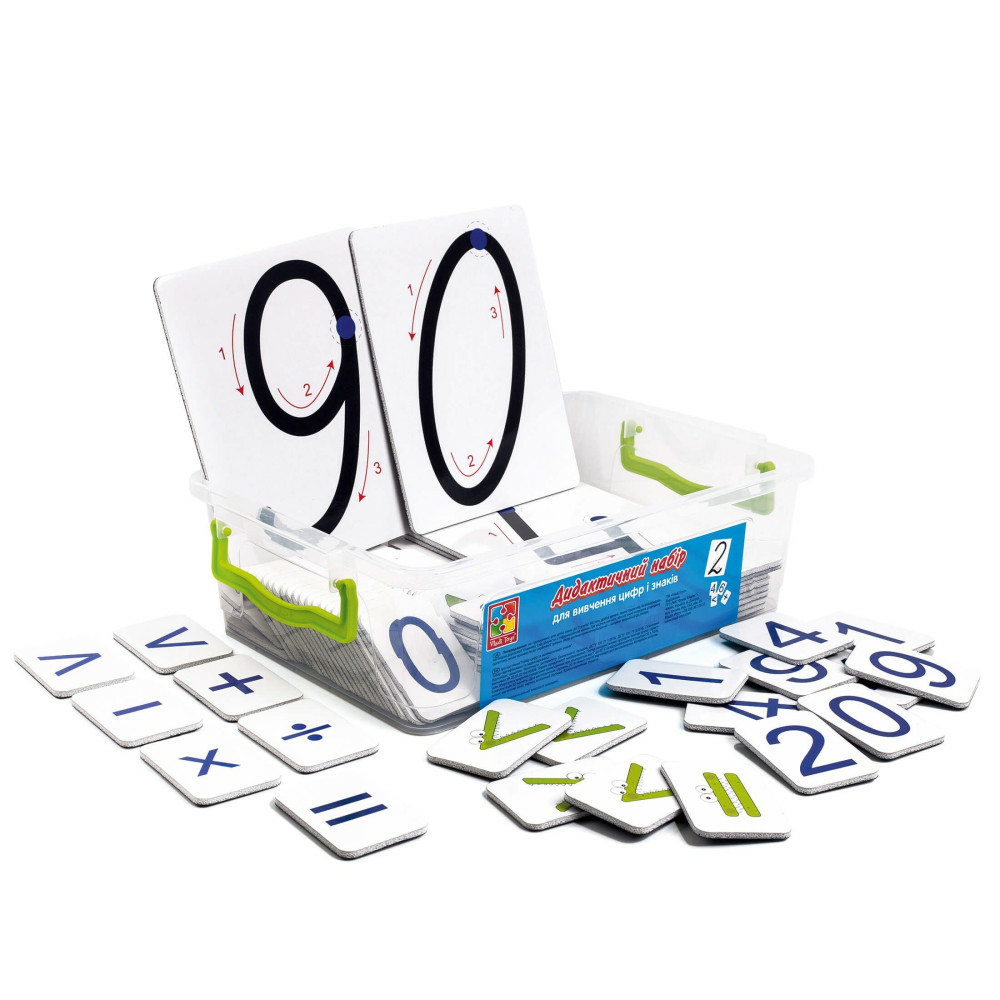 Фото, Видеообзоры демонстраційний магнітний набір цифр та математичних знаків vt5555-02