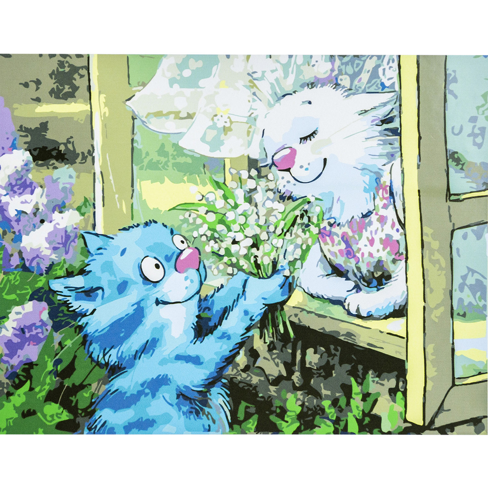 Фото, Відеоогляди картина за номерами strateg преміум букет від коханого з лаком розміром 30х40 см ss-3689