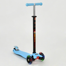 Самокат 466-113 / А 24638 Best Scooter MAXI (8) ГОЛУБОЙ, пластмассовый, свет. колеса PU, трубка руля