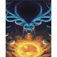 Картина за номерами Strateg ПРЕМІУМ Тотем Всесвіту з лаком розміром 40х50 см SY6442