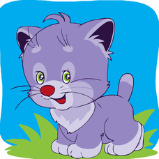 Картина за номерами Strateg Кошенятко розміром 20х20 см (HH7058)