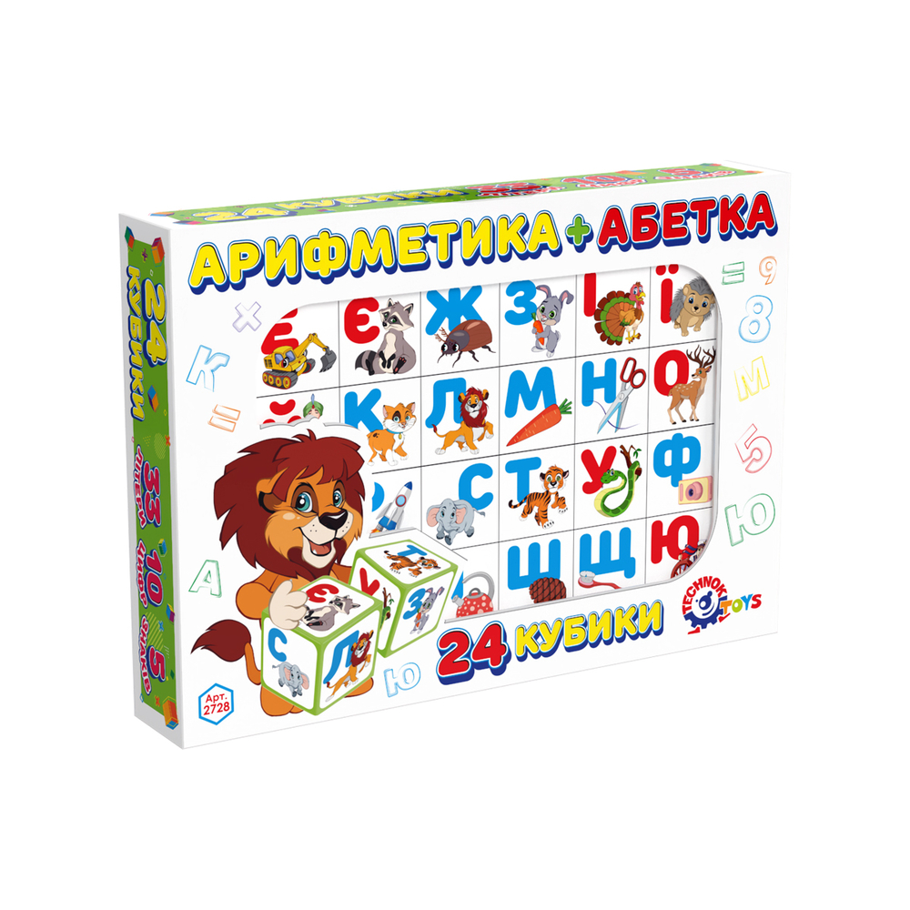Фото, Відеоогляди іграшка кубики "абетка+ арифметика технок", арт.2728