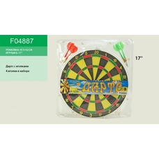 Дартс F04887 (24шт) с дротиками, в слюде 42*1,2см