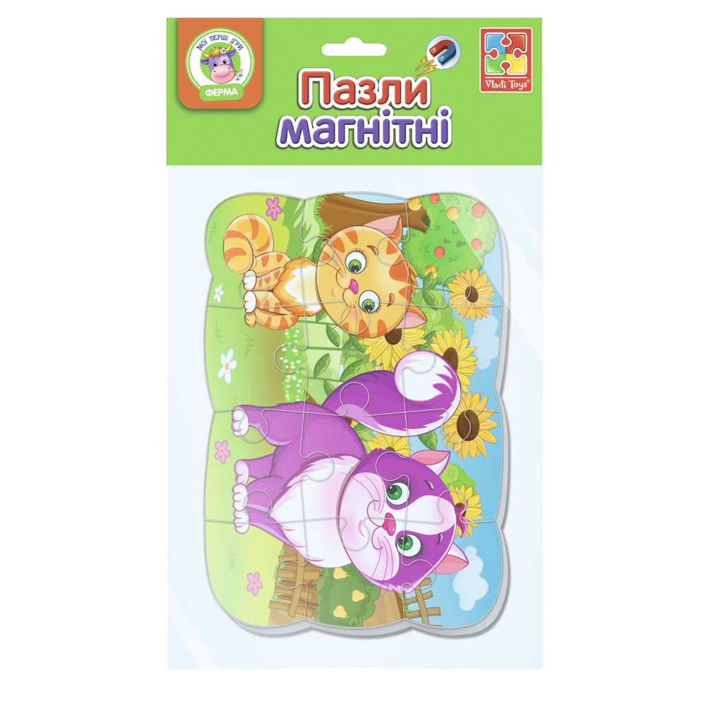 Фото, Видеообзоры пазли на магніті а5 "котики" vt3205-73