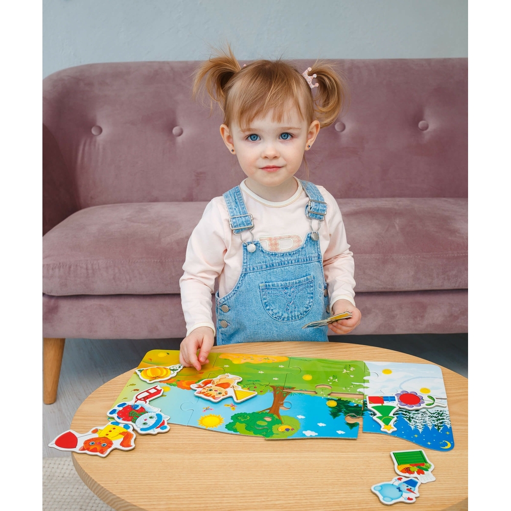 Фото, Відеоогляди пазл з липучками «4 сезони» для найменших vt2907-04