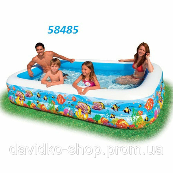 Дитячий надувний басейн Intex 58485 «Тропічний риф», 305 х 183 х 56 см