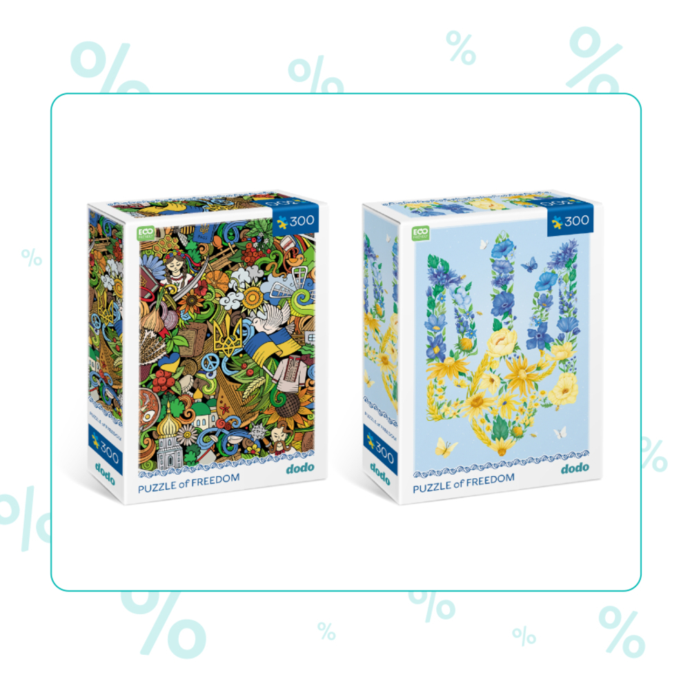 Фото, Відеоогляди набір патріотичних пазлів dodo