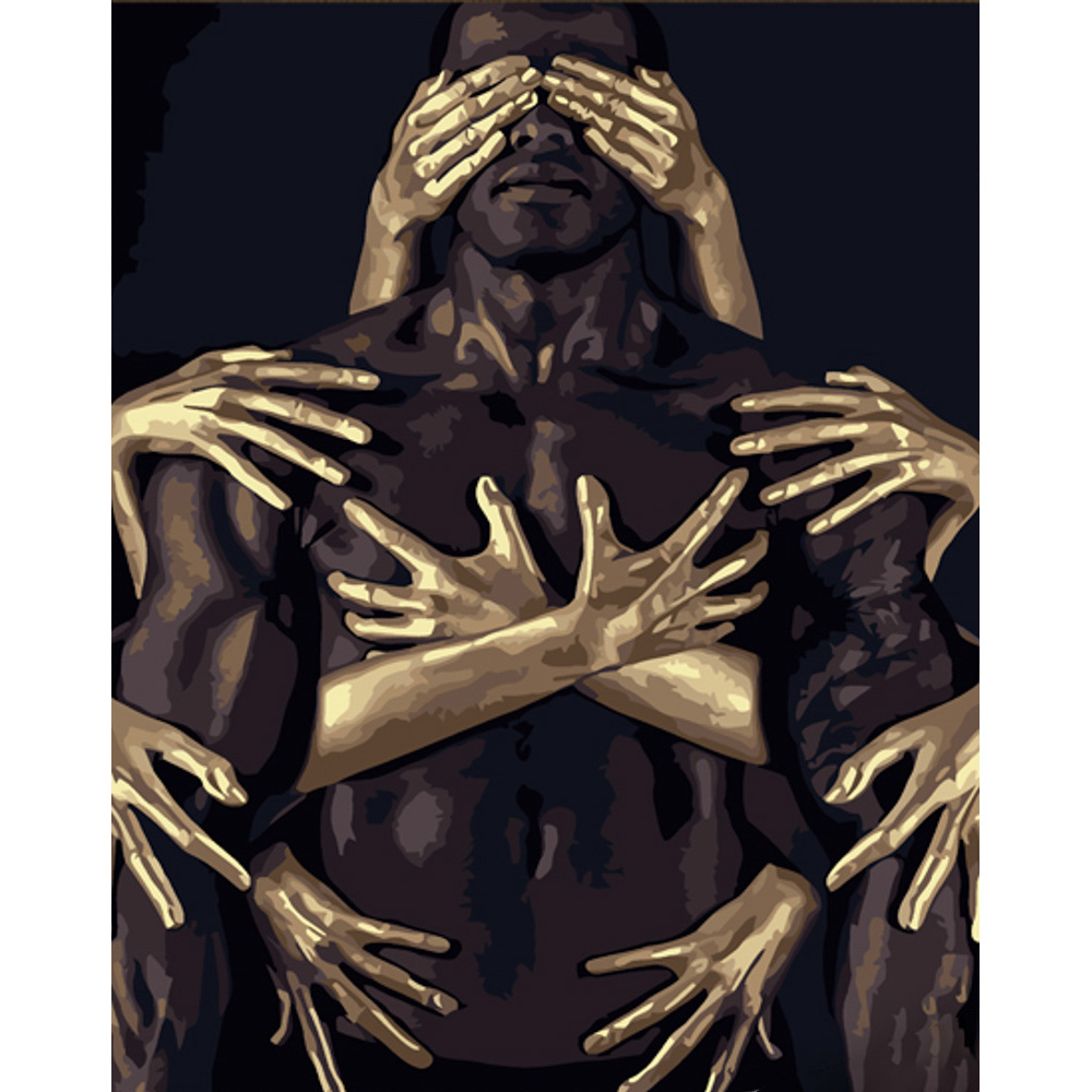 Фото, Відеоогляди картина за номерами strateg преміум дотик рук з лаком розміром 30х40 см (ss6814)