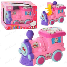 Паровоз 88888 HK (36шт) HK, ездит, муз, свет, на бат-ке, в кор-ке, 19-13,5-9,5см