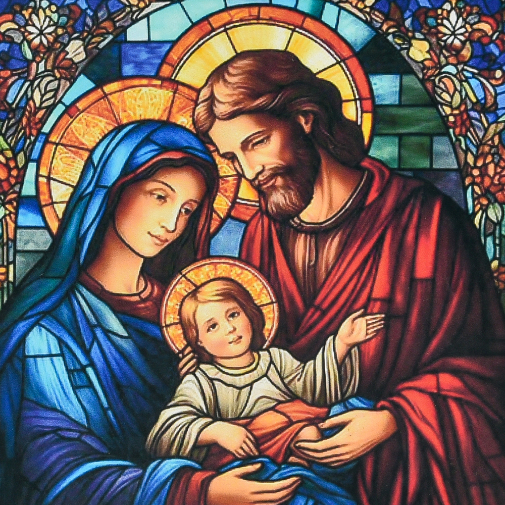 Фото, Видеообзоры алмазна мозаїка strateg преміум свята родина розміром 30х30 см (hee16340)