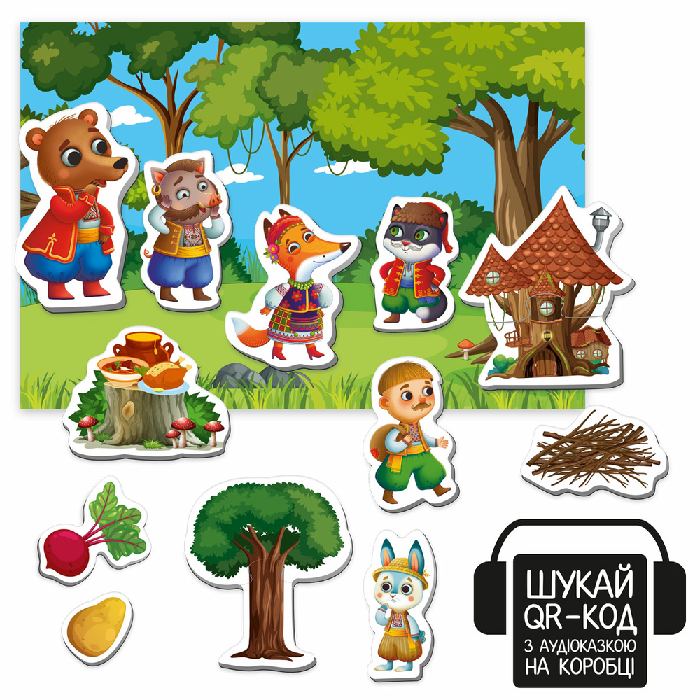 Фото, Видеообзоры гра розвиваюча vladi toys магнітний театр з аудіоказкою казкові голоси "пан коцький" vt3206-34