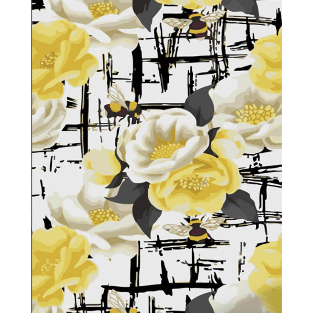 Фото, Відеоогляди картина за номерами strateg преміум політ джмеля з лаком та з рівнем розміром 40х50 см (dy415)