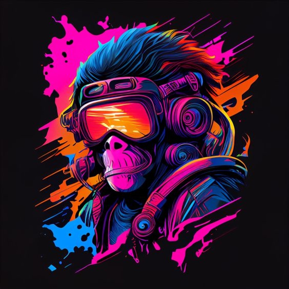 Фото, Видеообзоры картина за номерами strateg преміум брутальна мавпа на чорному фоні розміром 40х40 см (av4040-16)