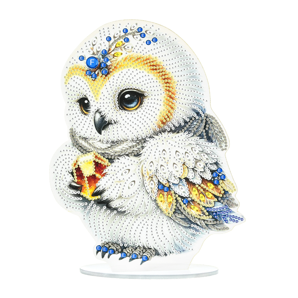 Фото, Відеоогляди алмазна мозаїка strateg преміум маленький мудрець на підставці розміром 25х25 см (yklz15282)