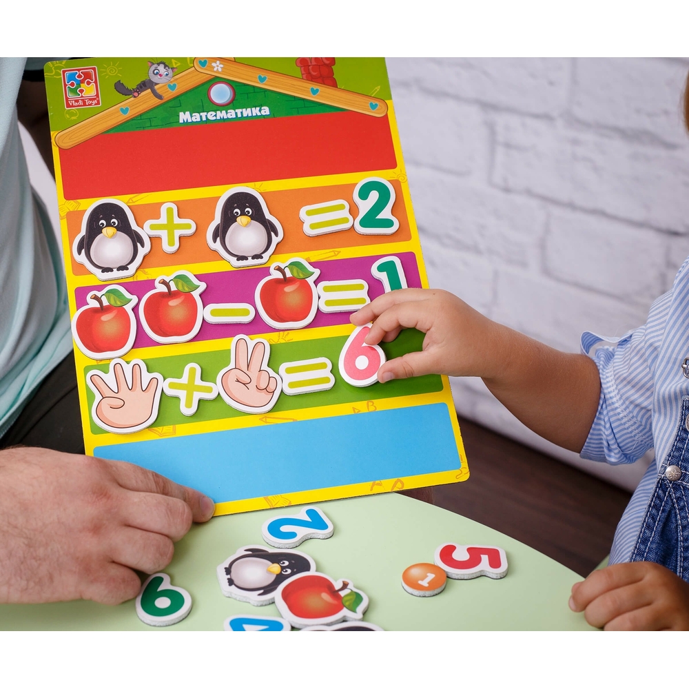 Фото, Видеообзоры математика магнітна з дошкою vt5412-02