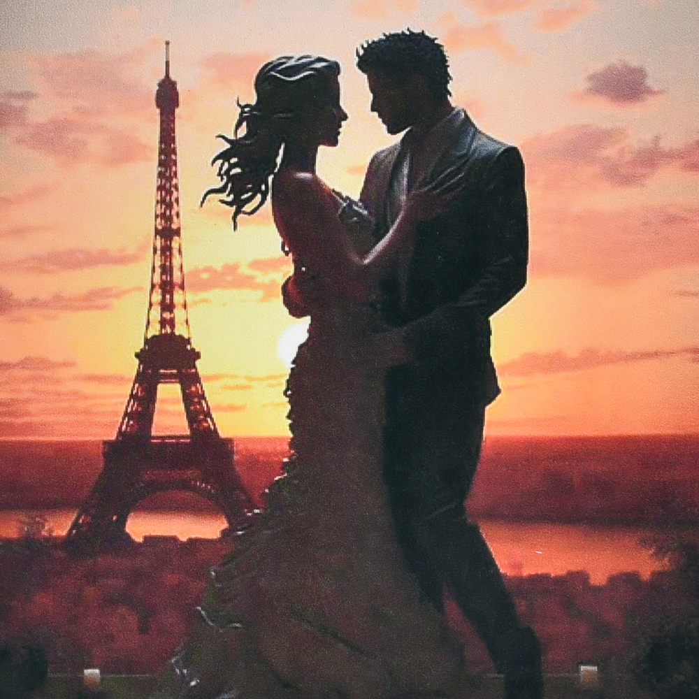 Фото, Відеоогляди алмазна мозаїка strateg преміум вечірня магія парижу розміром 30х30 см (hee16314)