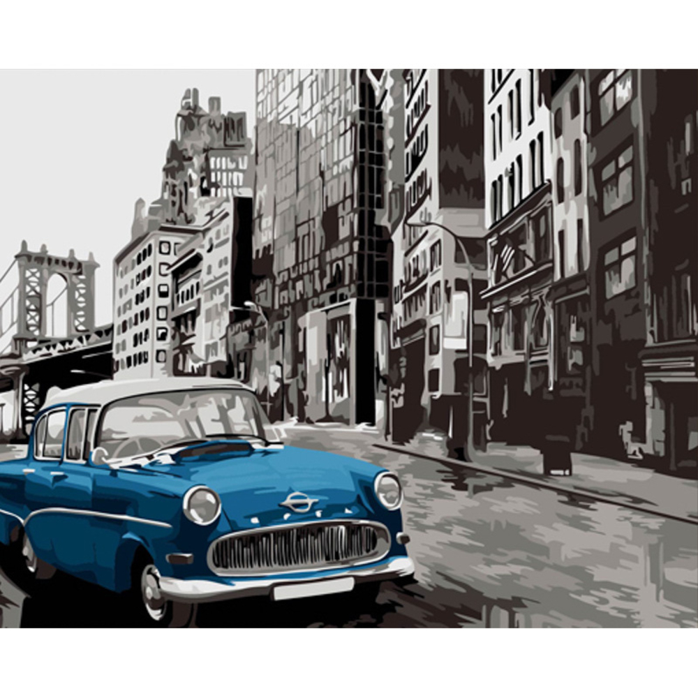 Фото, Видеообзоры картина за номерами strateg преміум ретропоїздка з лаком та з рівнем розміром 40х50 см (dy428)
