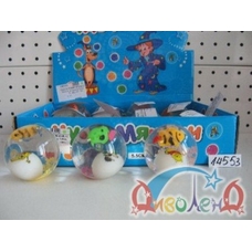 Пригуни M 0090 U/R (144шт) водяные светящиеся, 5,5см, рыбка на шарике, 12шт в дисплее, 18,5-6-26см