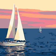 Картина за номерами Strateg Морські пригоди розміром 20х20 см (HH5691) Картина за номерами Strateg Морські пригоди розміром 20х20 см (HH5691)