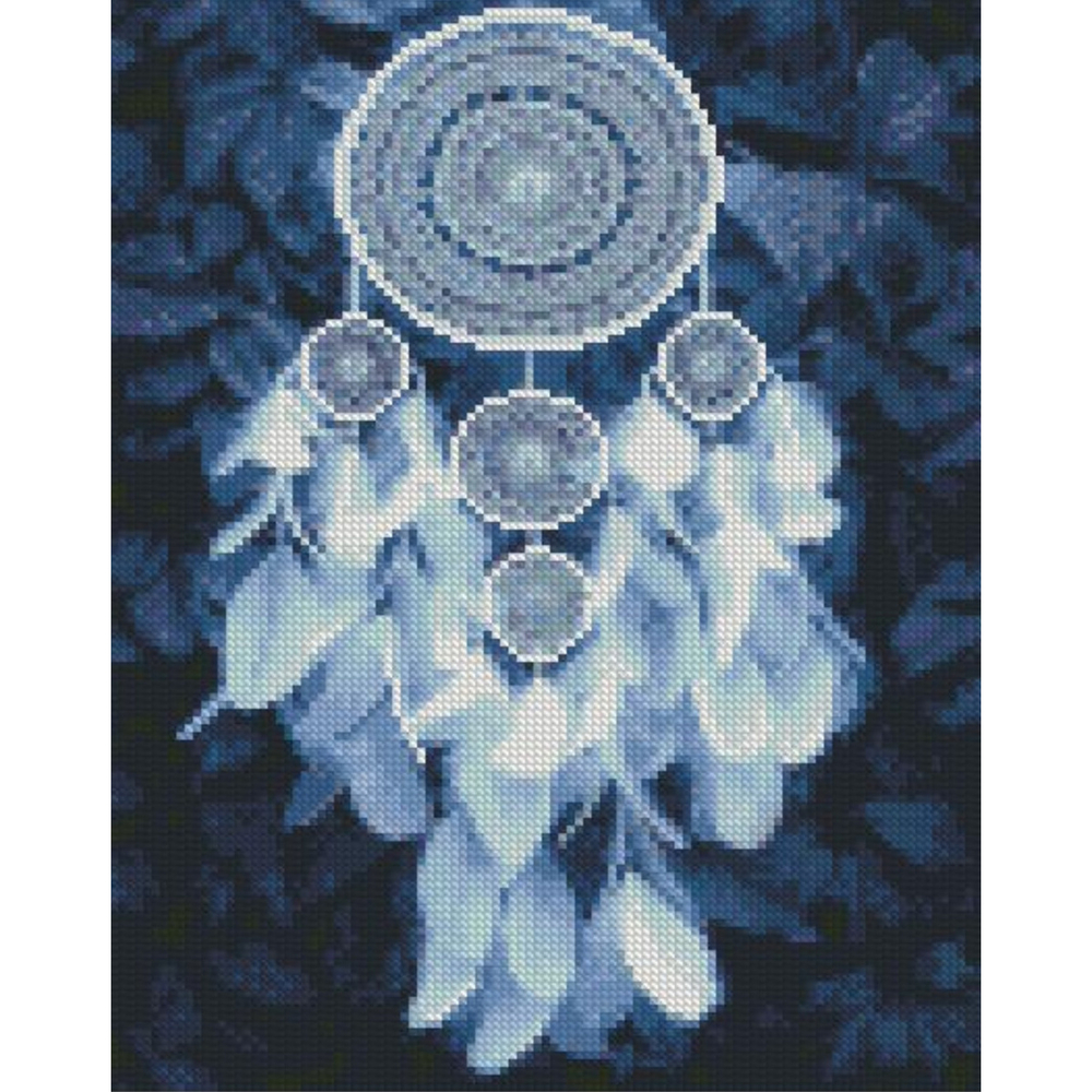 Фото, Відеоогляди алмазна мозаїка strateg преміум ловець снів з пір'їн розміром 30х40 см hx448