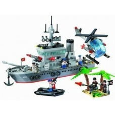 Конструктор BRICK 820 (18шт) фрегат, 614 дет, в кор-ке, 48-32-6,5 см