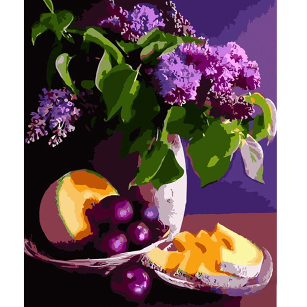 Фото, Видеообзоры картина за номерами strateg преміум бузкова насолода розміром 40х50 см (hh053)