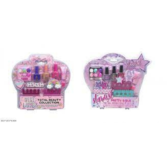 Косметика MNY-90018/90019 (60/2) 2 види, лаки для нігтів, розділювач, пилочка, тіні, в слюді