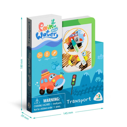 Фото, Видеообзоры набір водних розмальовок dodo транспорт